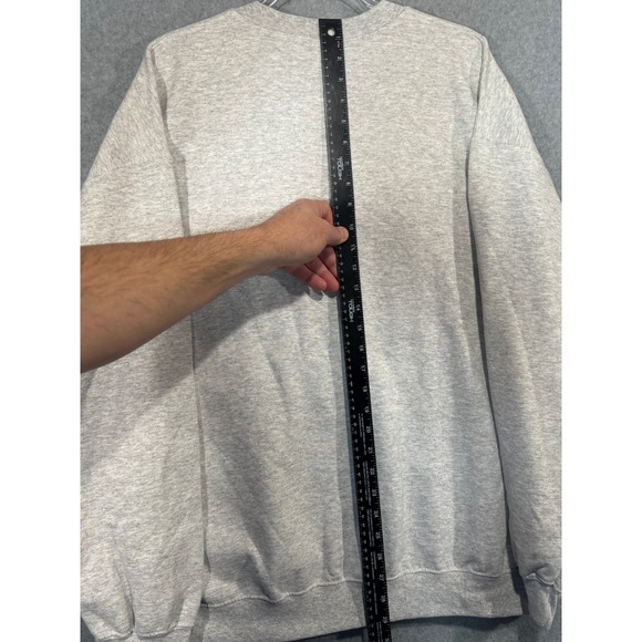 Gildan Emmanuel College Sweatshirt Crewneck Pullover Heather Gray XL - Picture 9 of 10